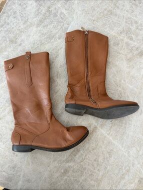 Sam Edelman Mid-Calf Tan Leather Riding Boots 2